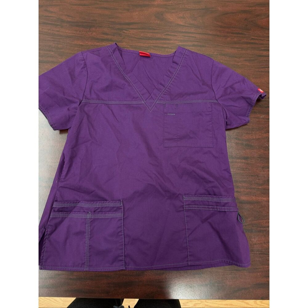 Dickies Purple V-Neck Medical Scrub Top